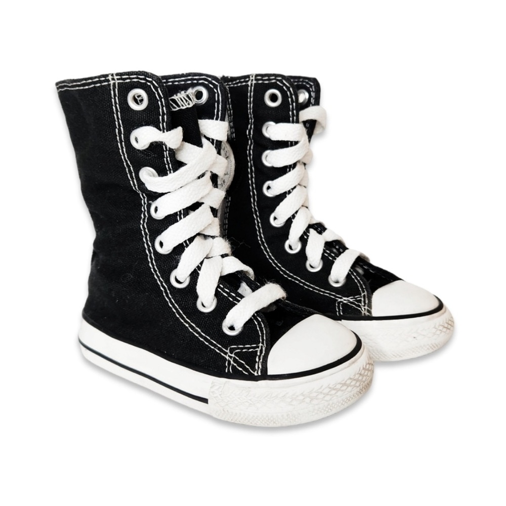 Converse All Star Chuck Taylor Tall High Top Black White Sneakers Toddler Size 5